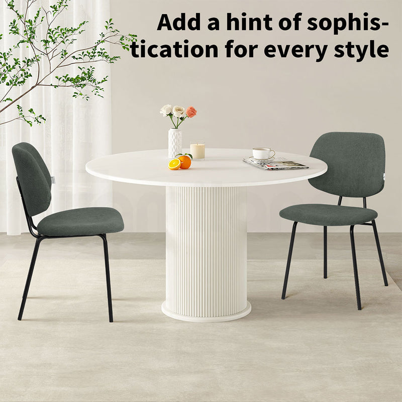 Familand Corduroy Dining Chairs Set Of 2 in Green