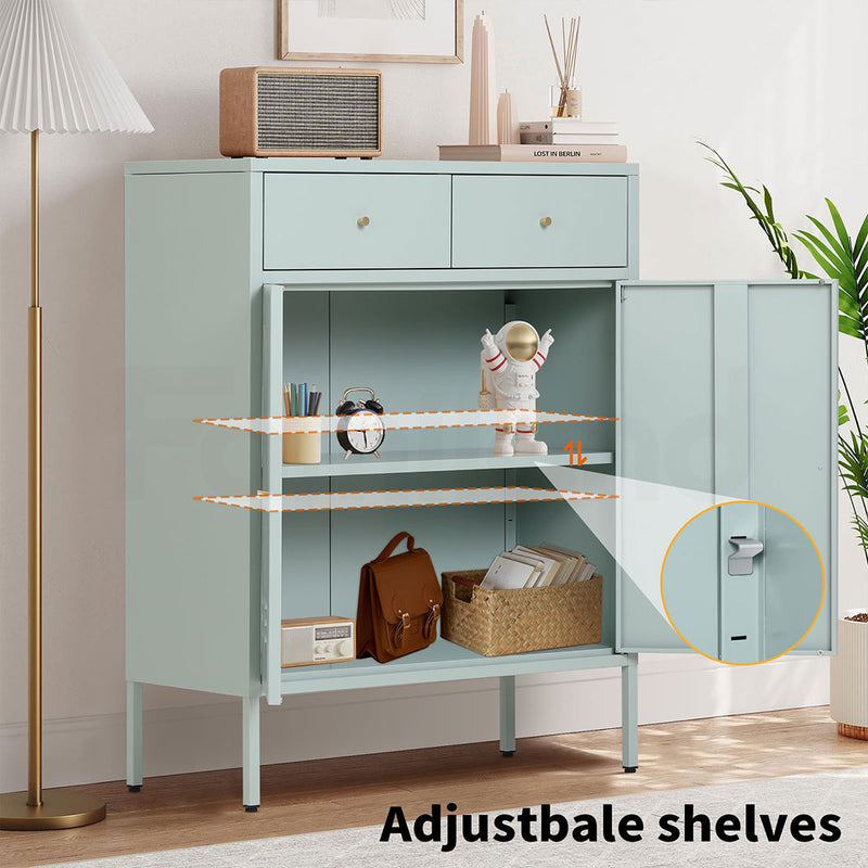 Familand Steel Buffet Sideboard in Mint green