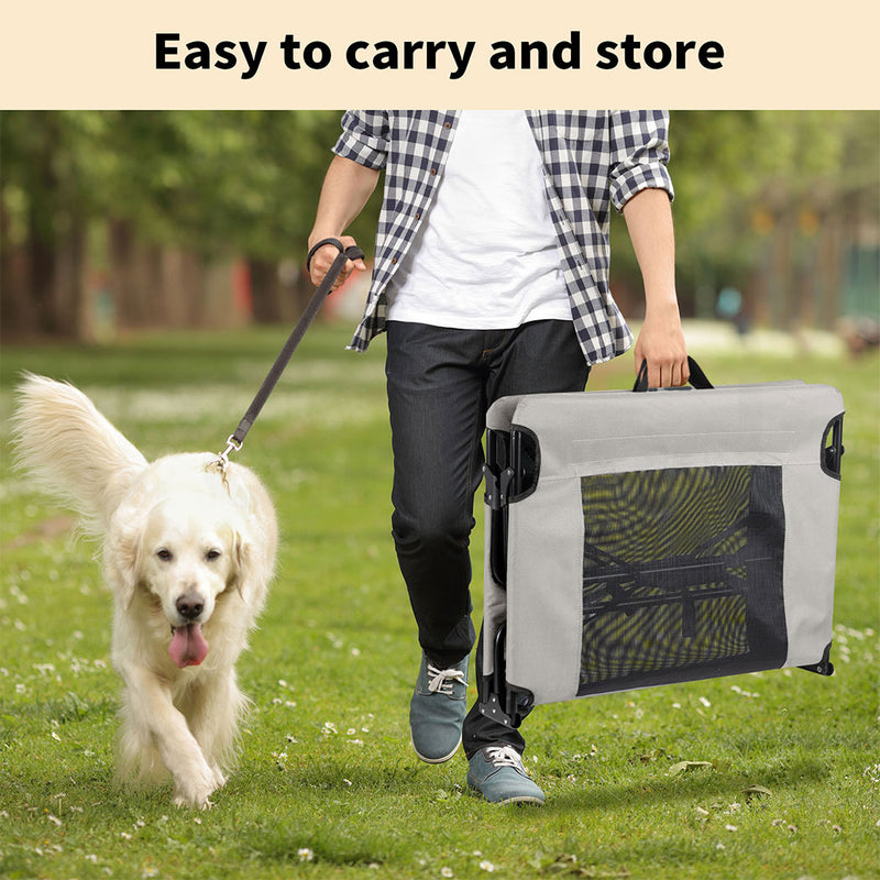 Tedi's Foldable Pet Elevated Dog Bed in Grey