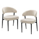 Familand Dining Chairs Set Of 2 with Spring Seat Cushion in Cream
