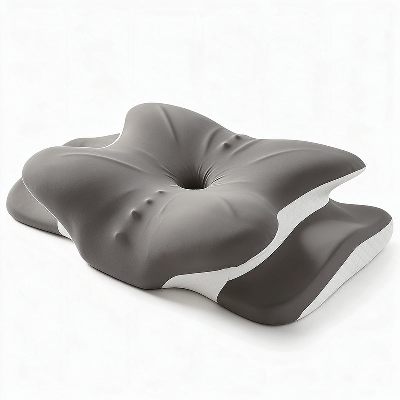 Familand Memory Foam Cervical Neck Pillow in Grey