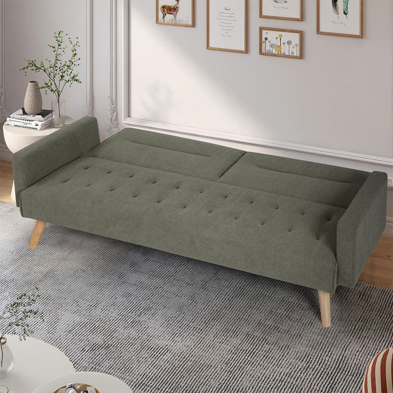 Familand 3 Seater Convertible Sofa Bed in Green