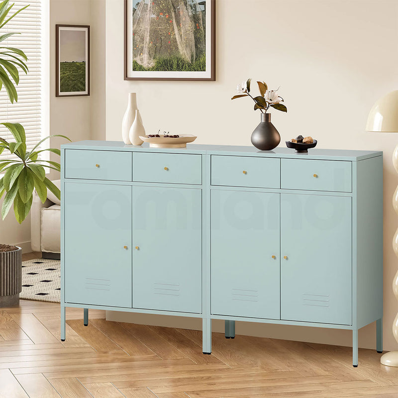 Familand Steel Buffet Sideboard in Mint green