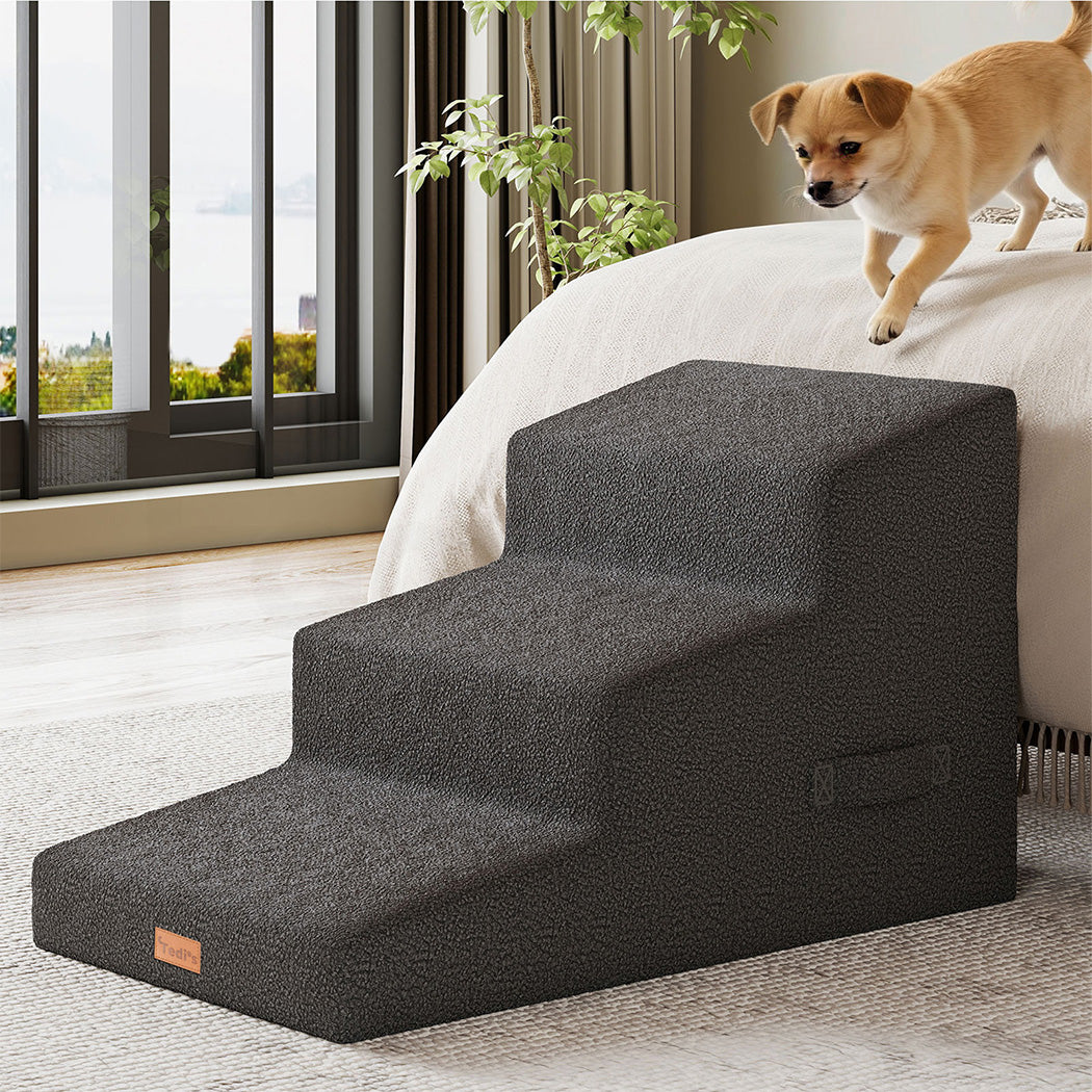 Tedi's 3 Steps Dog Stairs with Large Foothold Surface