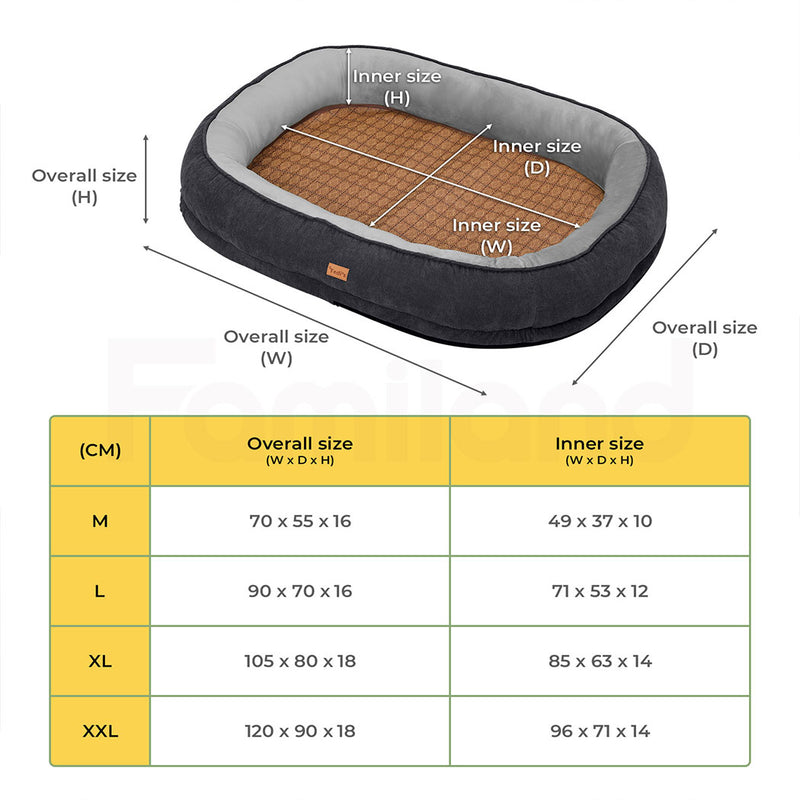 Tedi’s Orthopedic Dog Bed with Rattan Mat