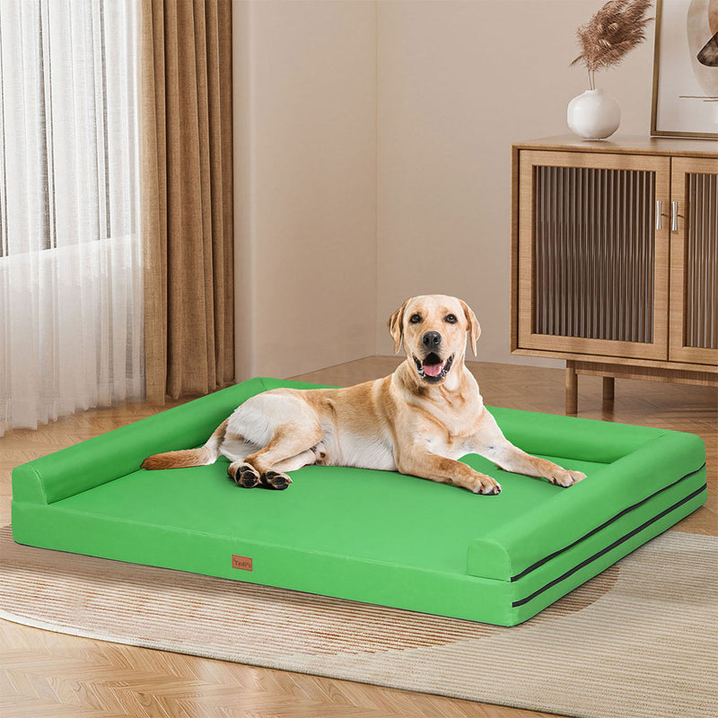 Tedi’s Waterproof Orthopedic Dog Calming Bed in Green