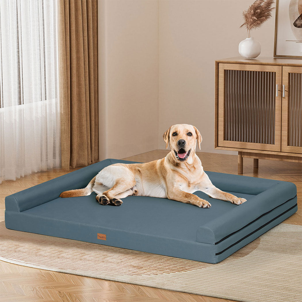 Tedi’s Waterproof Orthopedic Dog Calming Bed in Dark Grey