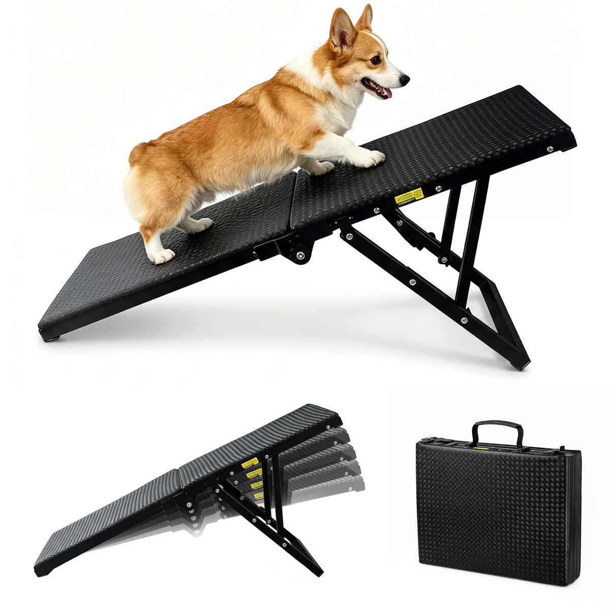 Tedi's Adjustable Height Dog Stairs For Height Bed Couch Metal Frame