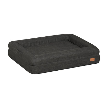 Tedi’s Linen Orthopedic Dog Bed in Dark Grey