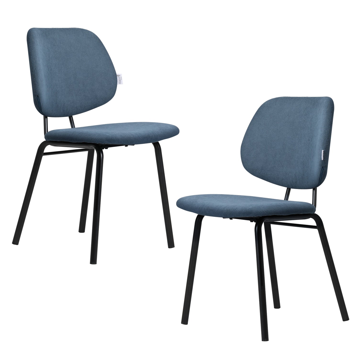 Familand Corduroy Dining Chairs Set Of 2 in Blue