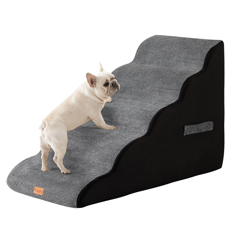Tedi's 5 Steps Memory Foam Dog Stairs Ramp for High Bed Sofa Couch