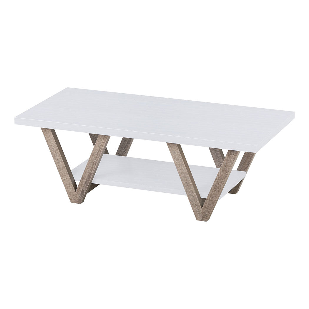 Familand 120cm Wooden Coffee Table in White