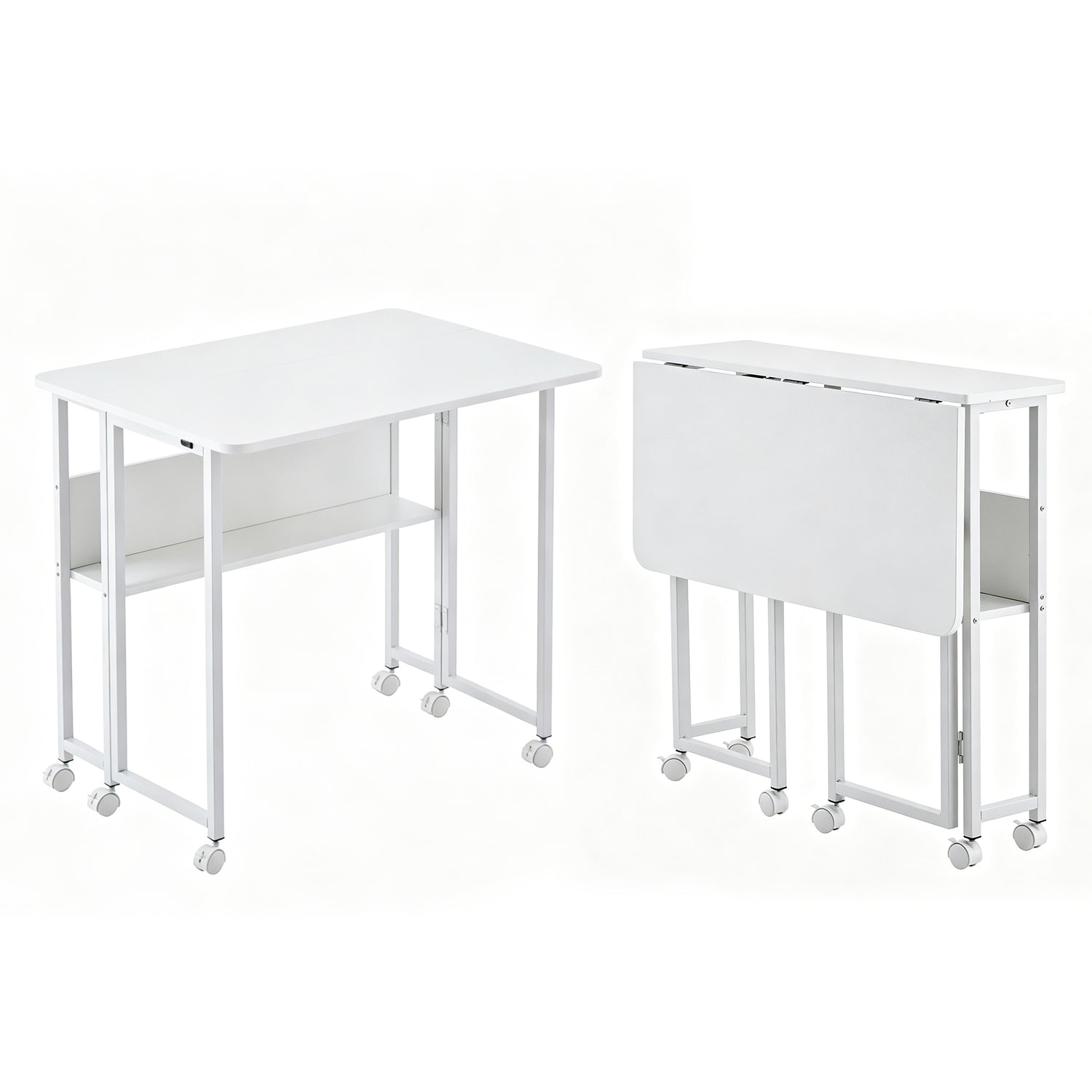 Familand Foldable Computer Desk Home Office Table Study Desks  White