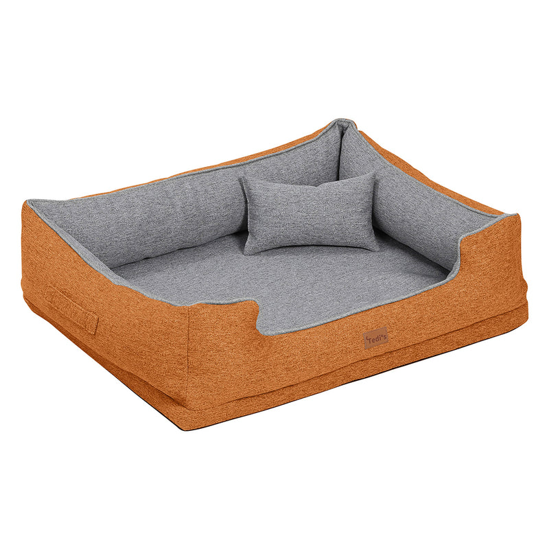 Tedi's Orthopedic Dog Bed in orange