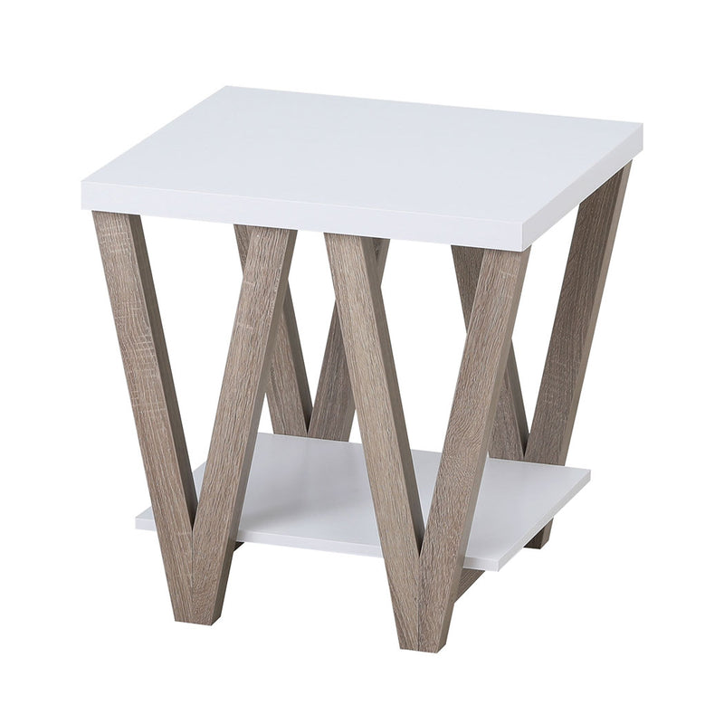 Familand End Side Table in White