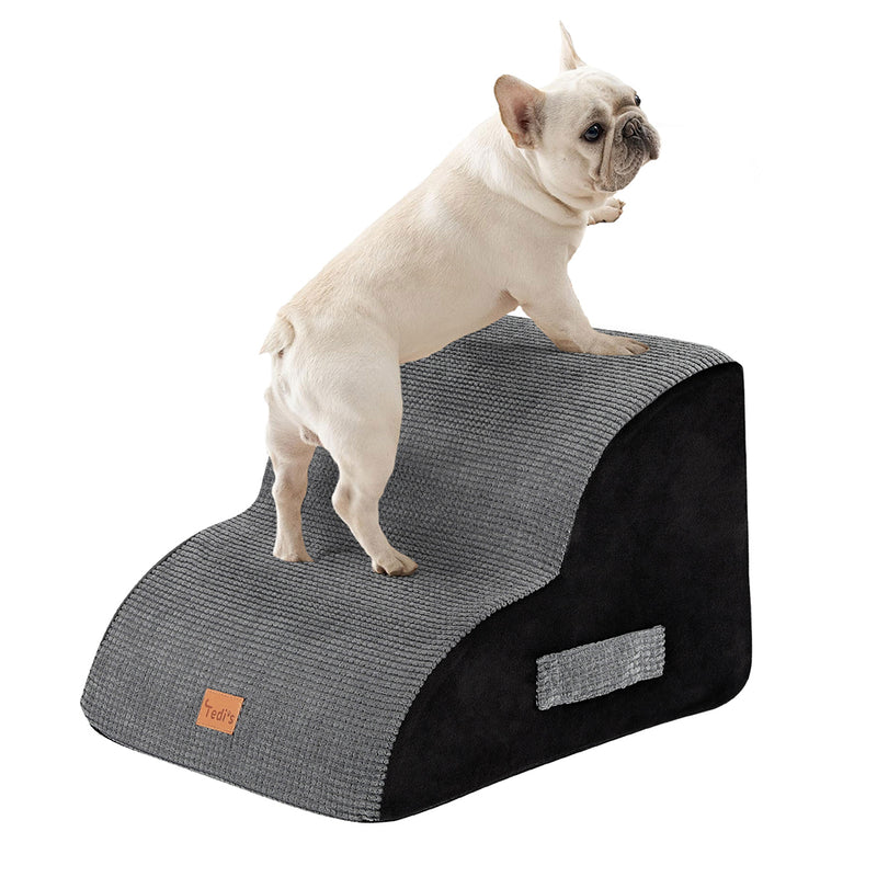 Tedi's 2 Steps Memory Foam Dog Stairs Ramp for High Bed Sofa Couch