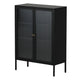 Familand Steel Buffet Sideboard in Black