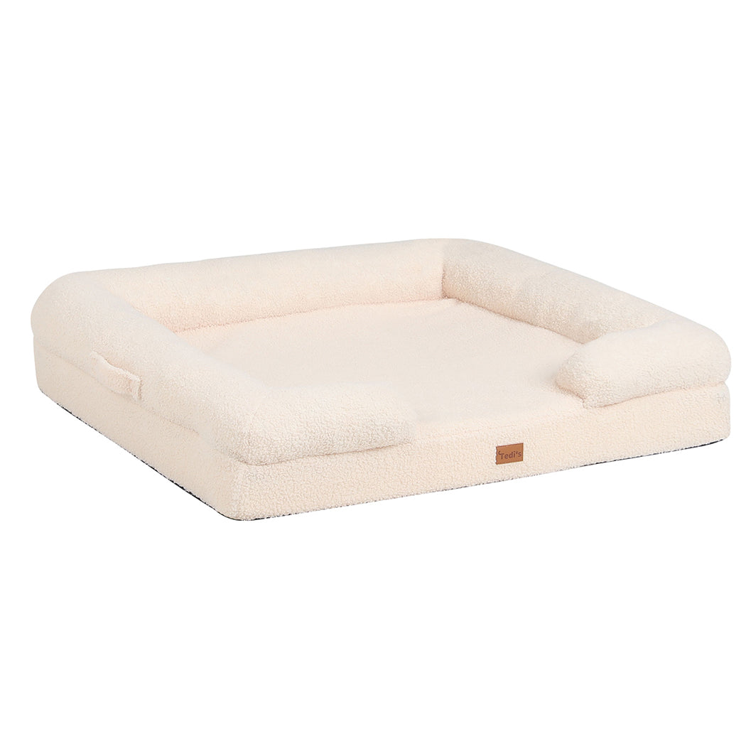 Tedi’s Orthopedic Dog Calming Bed in Cream