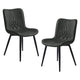 Familand Dining Chairs Set Of 2 PU Leather Padded Seat Kitchen Living Room Chair