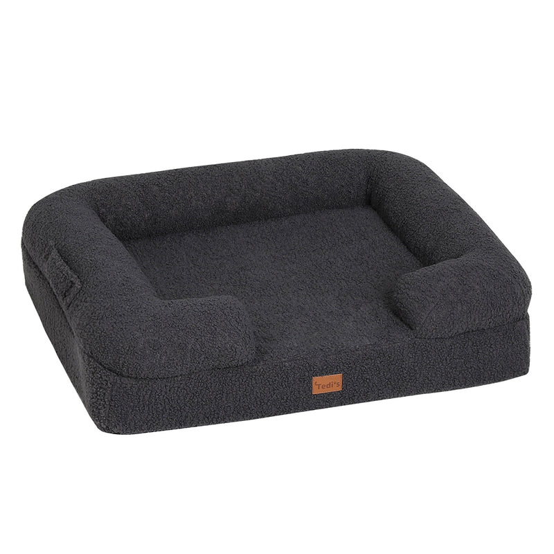 Tedi’s Orthopedic Dog Calming Bed in Dark Grey