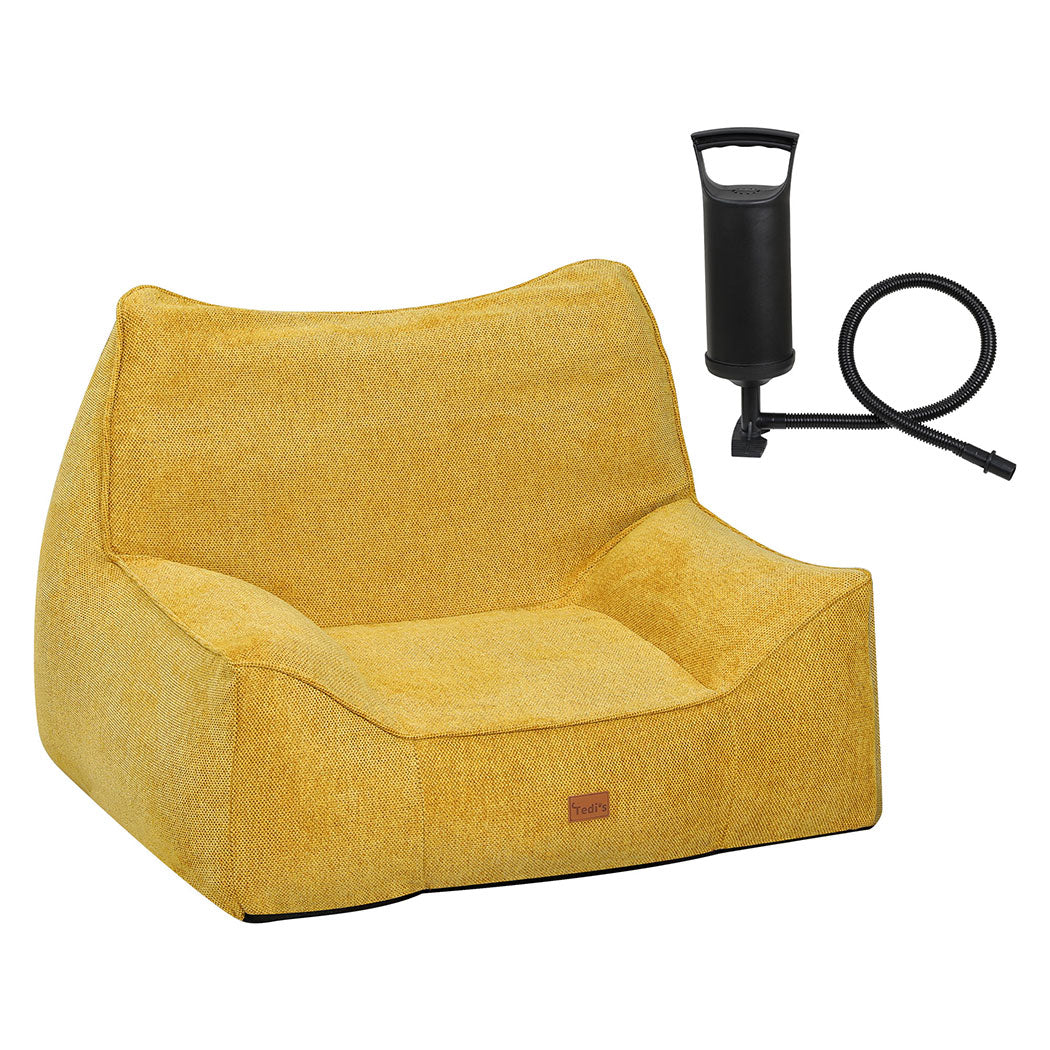 Tedi’s Pet Sofa Inflatable Dog Bed Cat Couch in Yellow