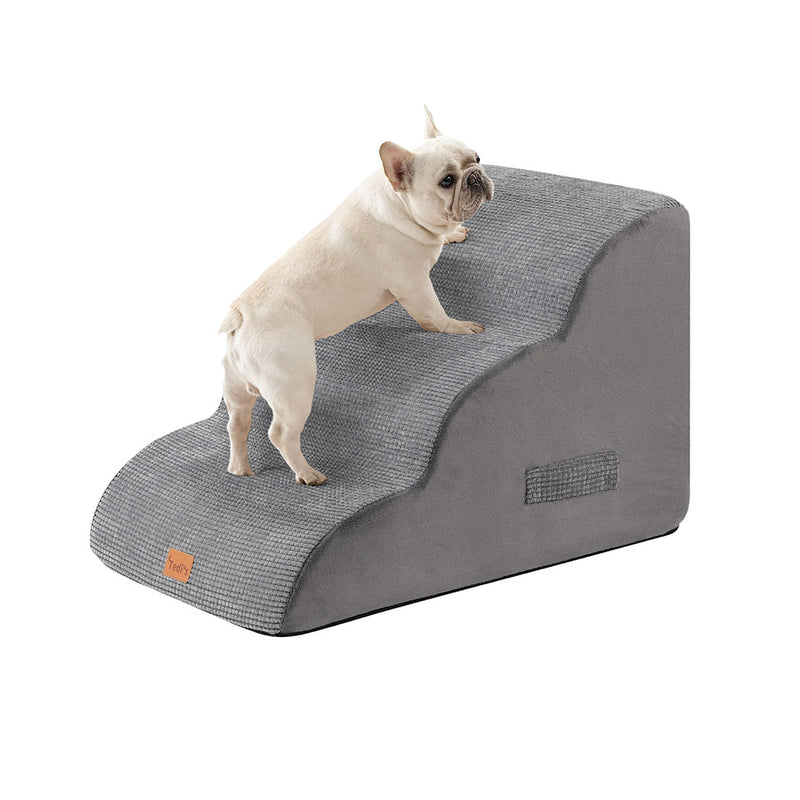 Tedi's 3 Steps Memory Foam Dog Stairs Ramp for High Bed Sofa Couch