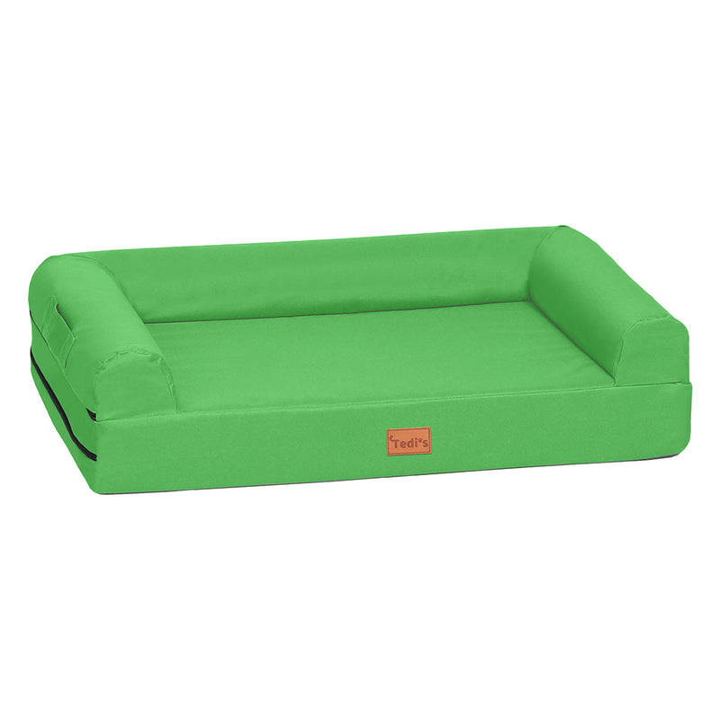 Tedi’s Waterproof Orthopedic Dog Calming Bed in Green