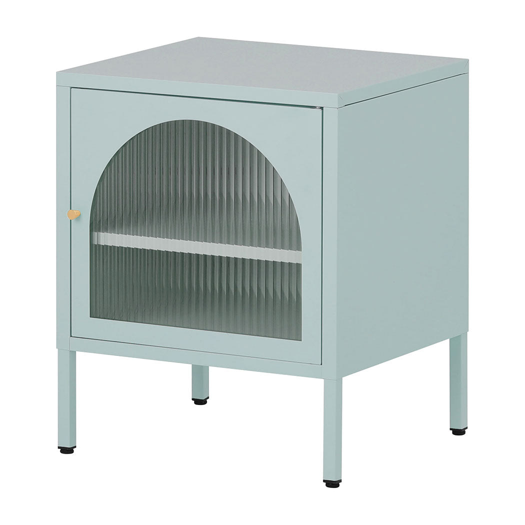 Familand Steel End Side Table Night Stand Bedside Tables in Mint Green