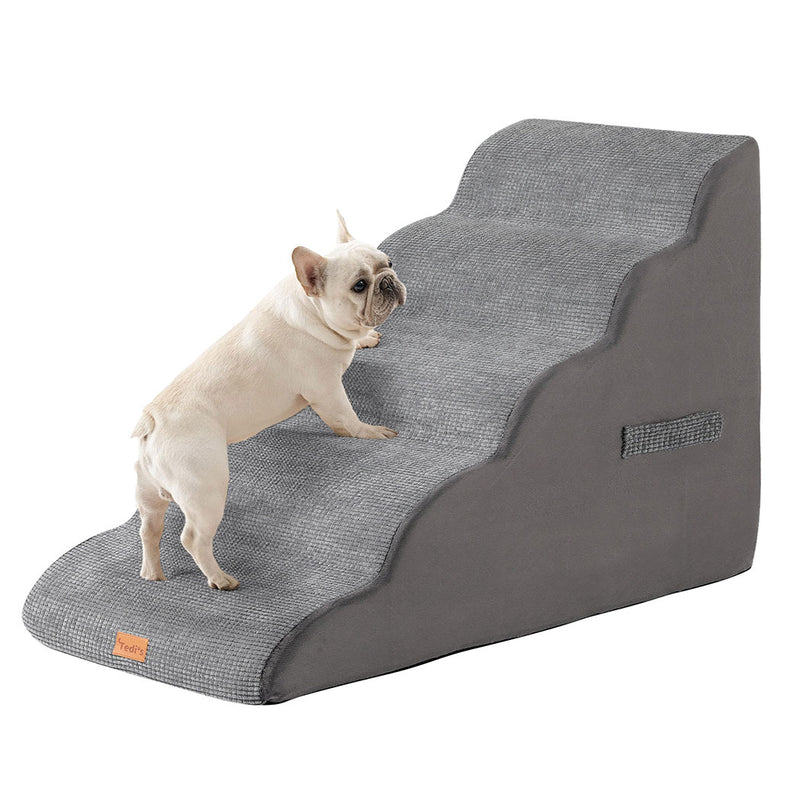 Tedi's 5 Steps Memory Foam Dog Stairs Ramp for High Bed Sofa Couch