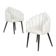 Familand Velvet Dining Chairs Set Of 2 in White