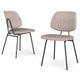 Familand Corduroy Dining Chairs Set Of 2 in Khaki