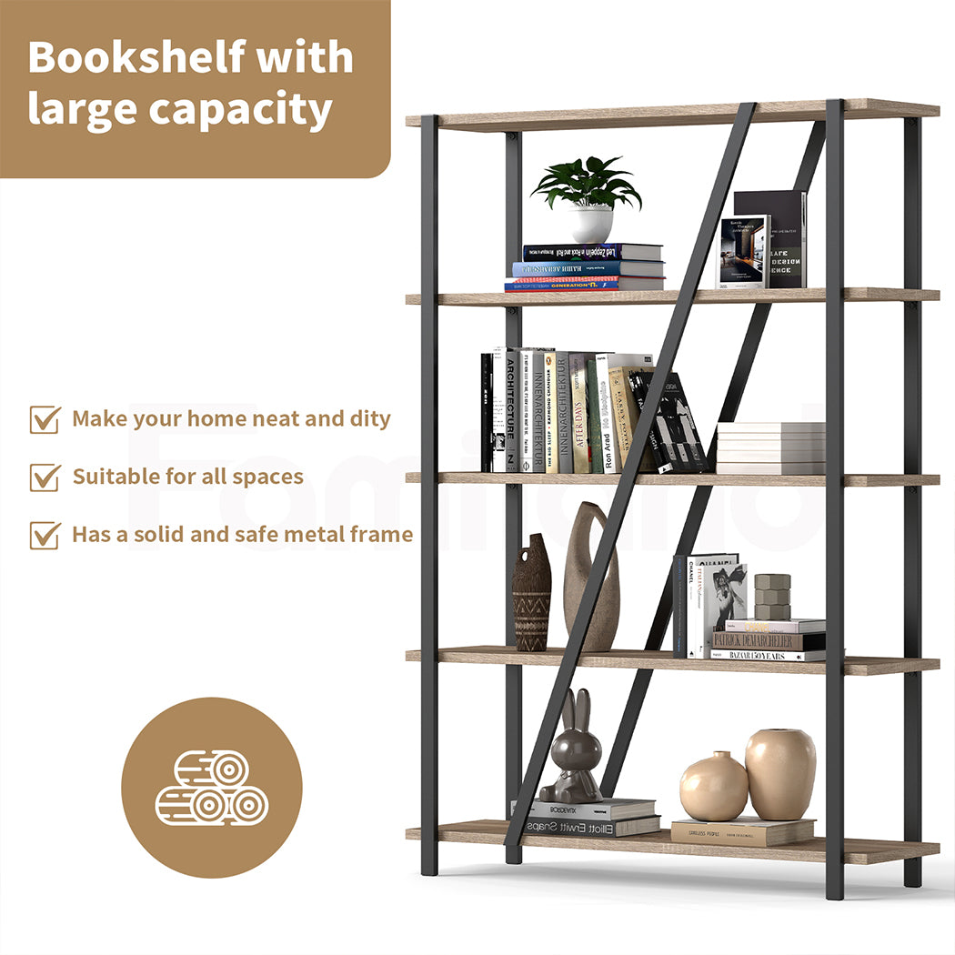 Familand 5-Tier Bookshelf