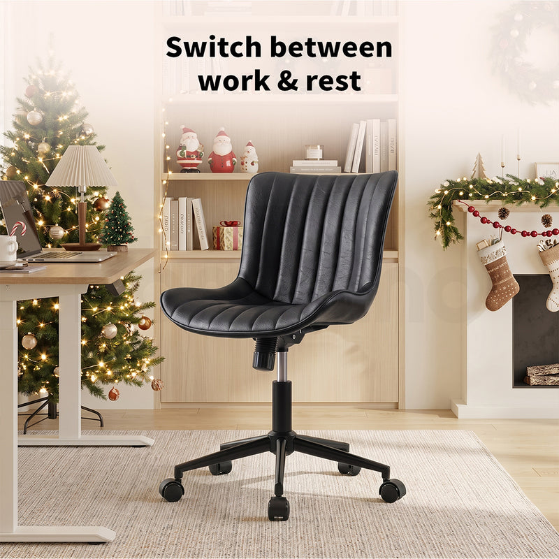 Familand Office Chair Desk Chairs Faux Leather With Rocking Function & 360°swivel