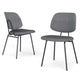 Familand Corduroy Dining Chairs Set Of 2 in Grey