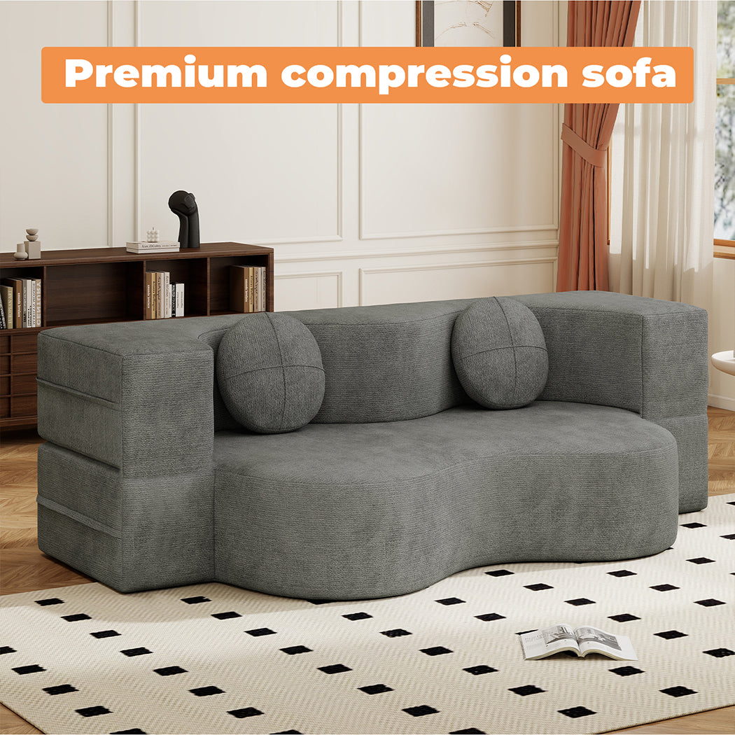 Familand 2 Seater 150cm Convertible Memory Foam Sofa Bed