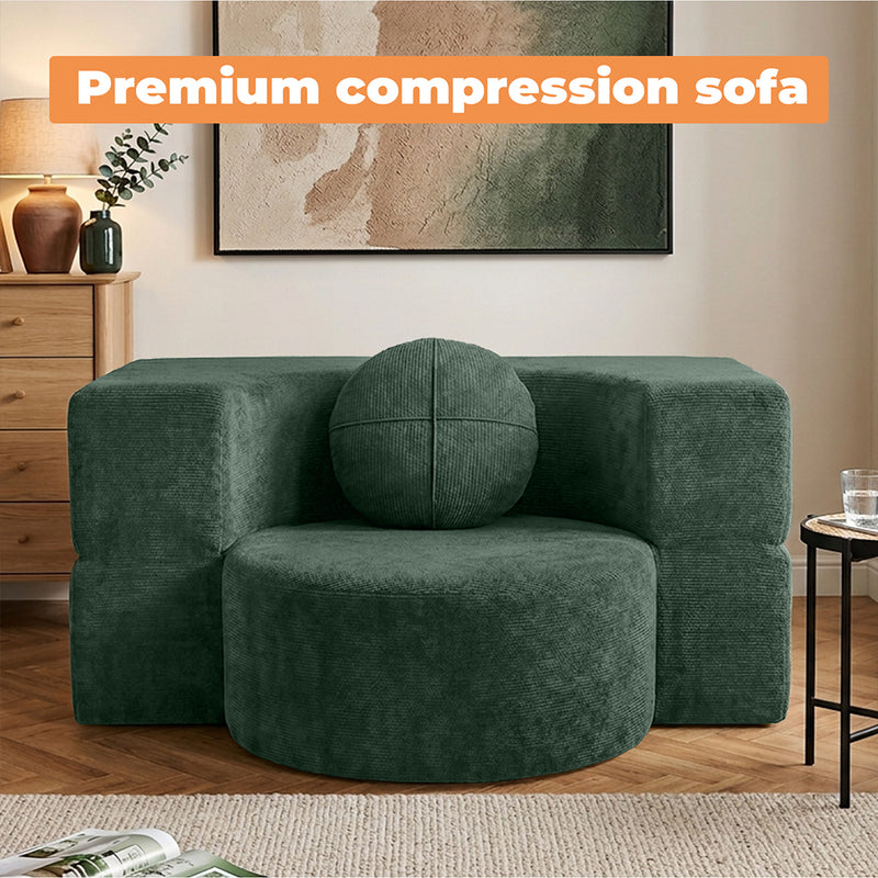 Familand 1 Seater 100cm Convertible Memory Foam Sofa Bed