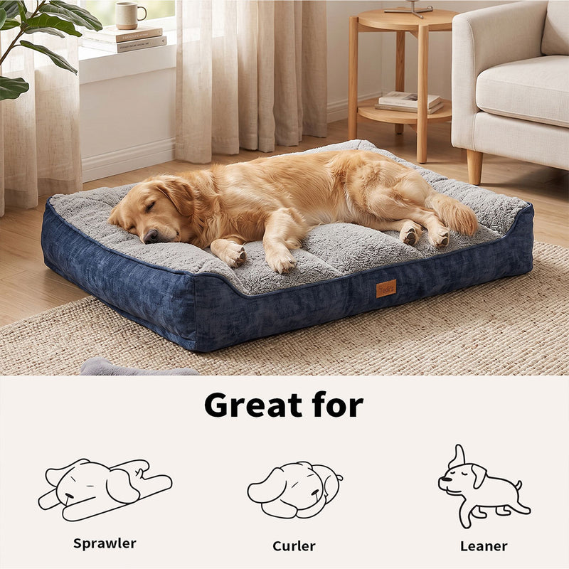 Tedi's Orthopedic Dog Calming Bed Mat in Blue