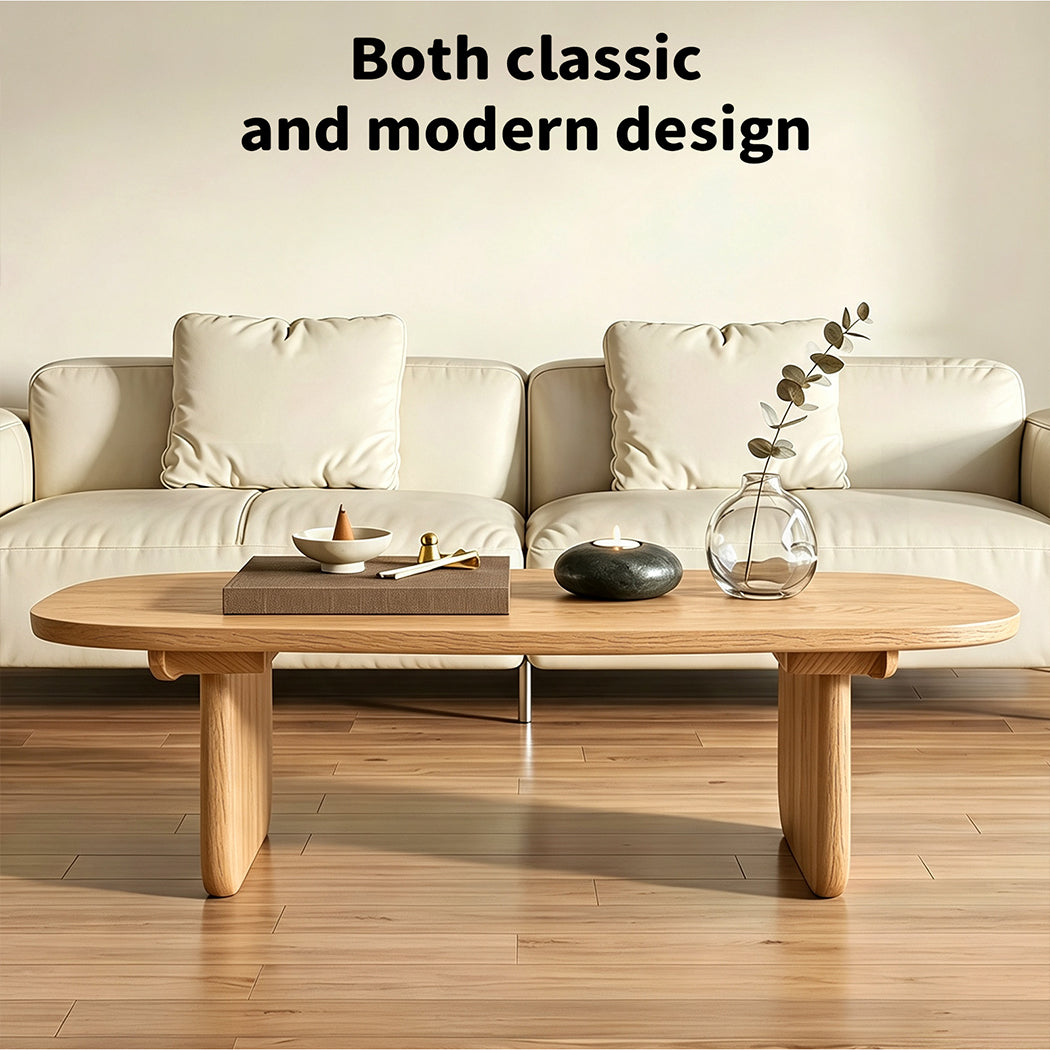 Familand 140cm Solid Wood Coffee Table in Natural