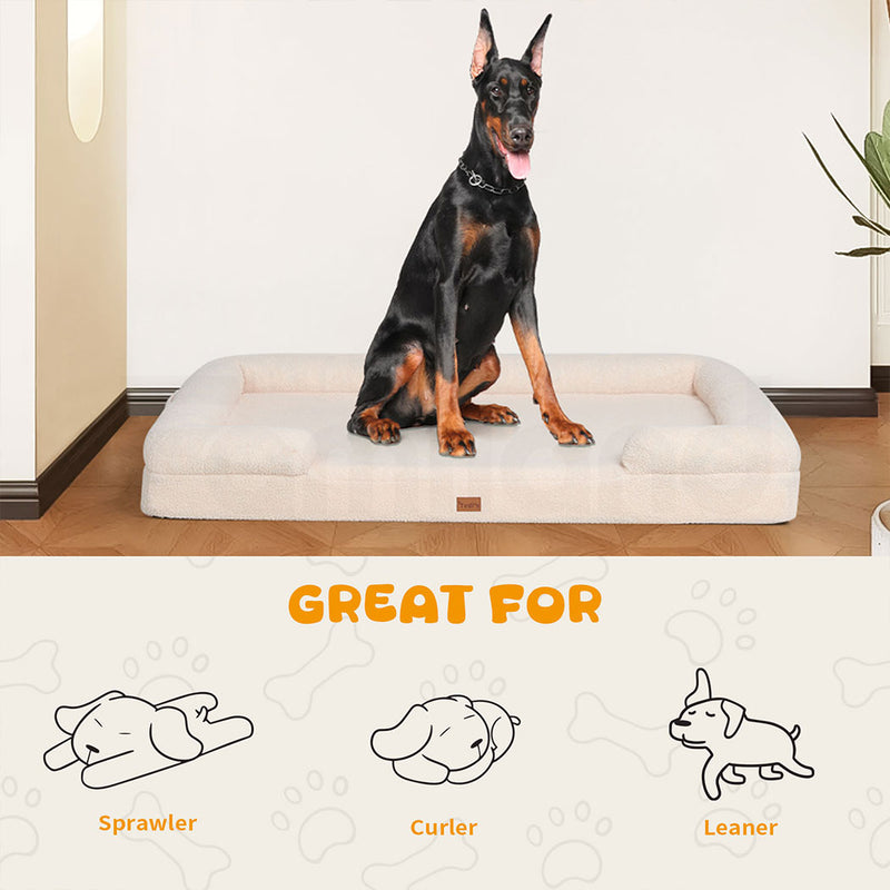 Tedi’s Orthopedic Dog Calming Bed in Cream