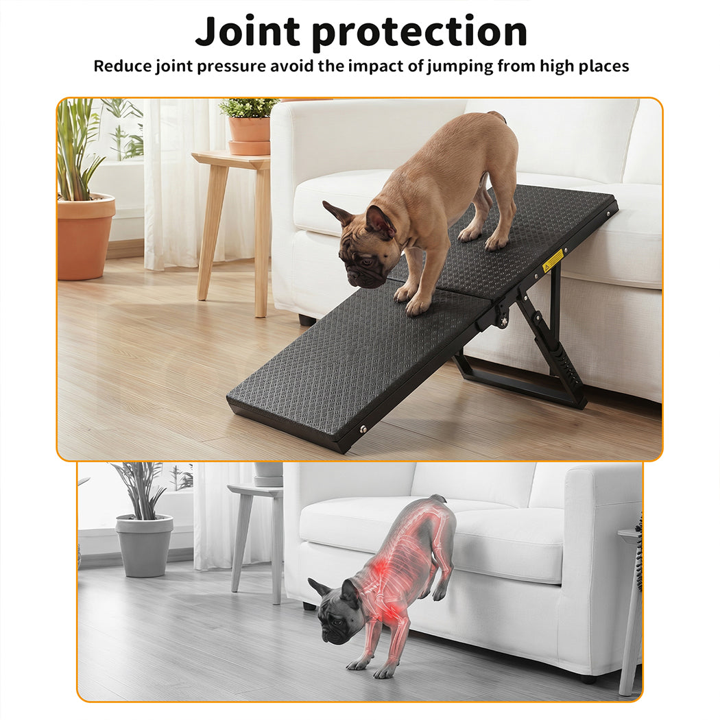 Tedi's Adjustable Height Dog Stairs For Height Bed Couch Metal Frame
