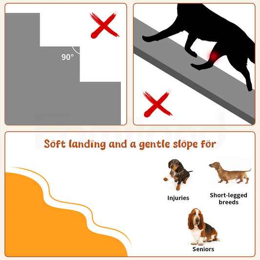 Tedi’s 2 in 1 Dog Stairs for Bed Sofa with Nesting Bed