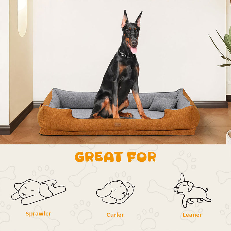 Tedi's Orthopedic Dog Bed in orange