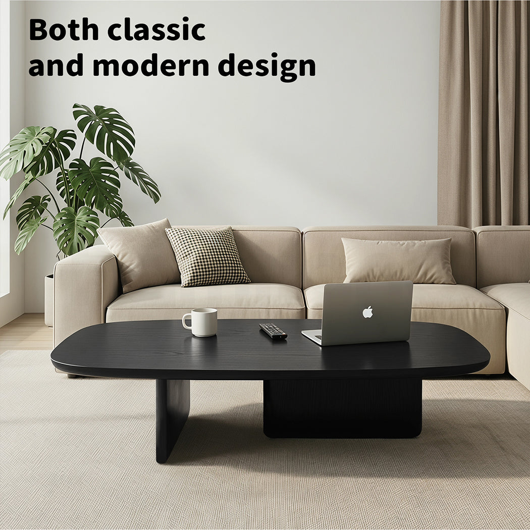 Familand Soild Wood Coffee Table in Black