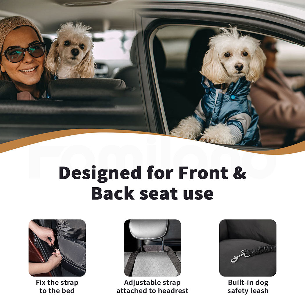 Tedi's Waterproof Dog Car Seat for Small/Medium Dogs