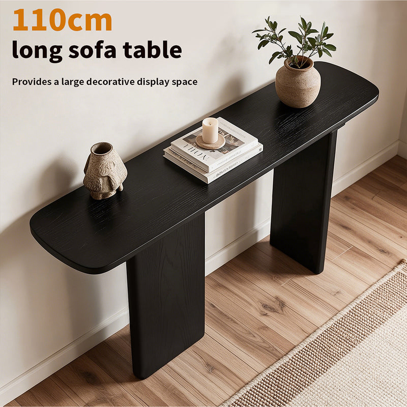 Familand Solid Wood Console Table in Black