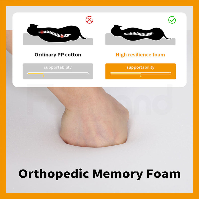 Tedi's Orthopedic Dog Bed in orange