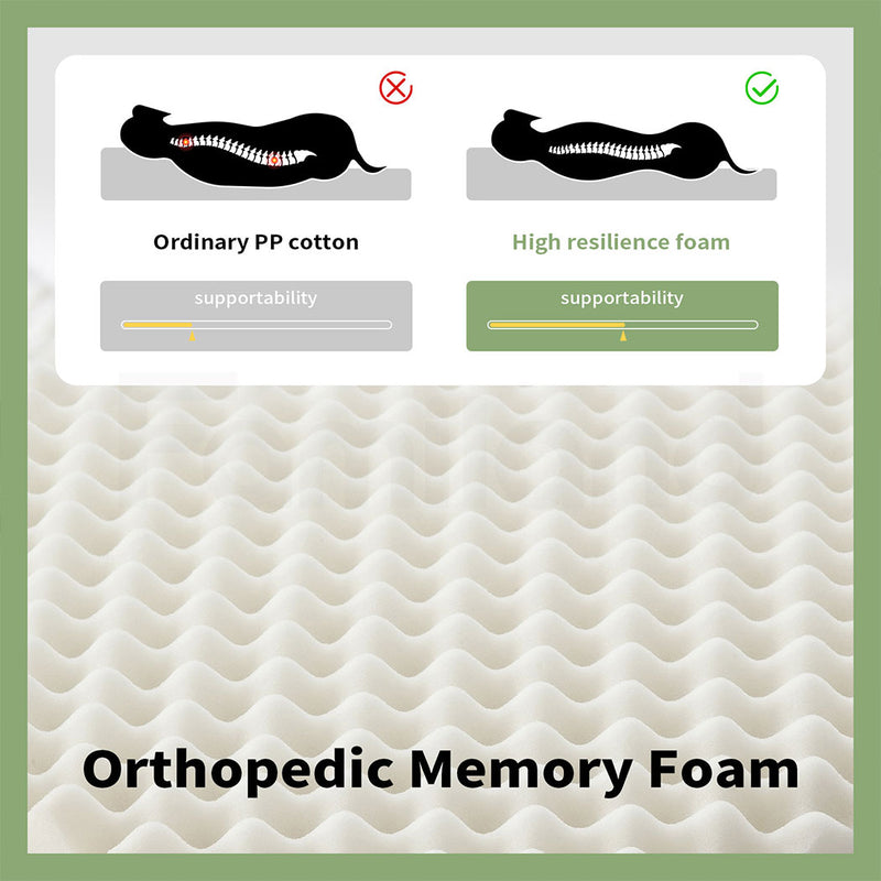 Tedi’s Orthopedic Dog Bed with Rattan Mat in Grey