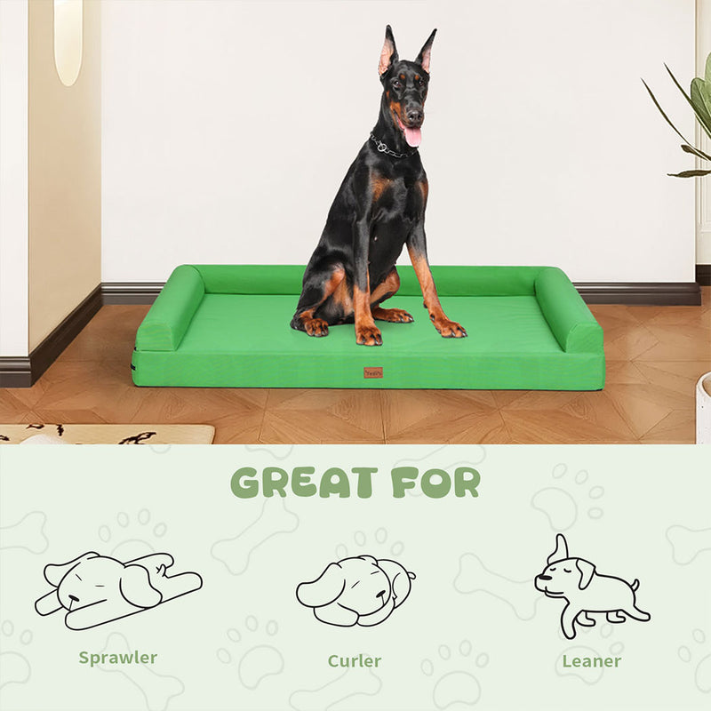 Tedi’s Waterproof Orthopedic Dog Calming Bed in Green