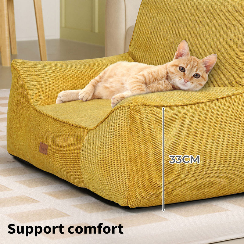 Tedi’s Pet Sofa Inflatable Dog Bed Cat Couch in Yellow