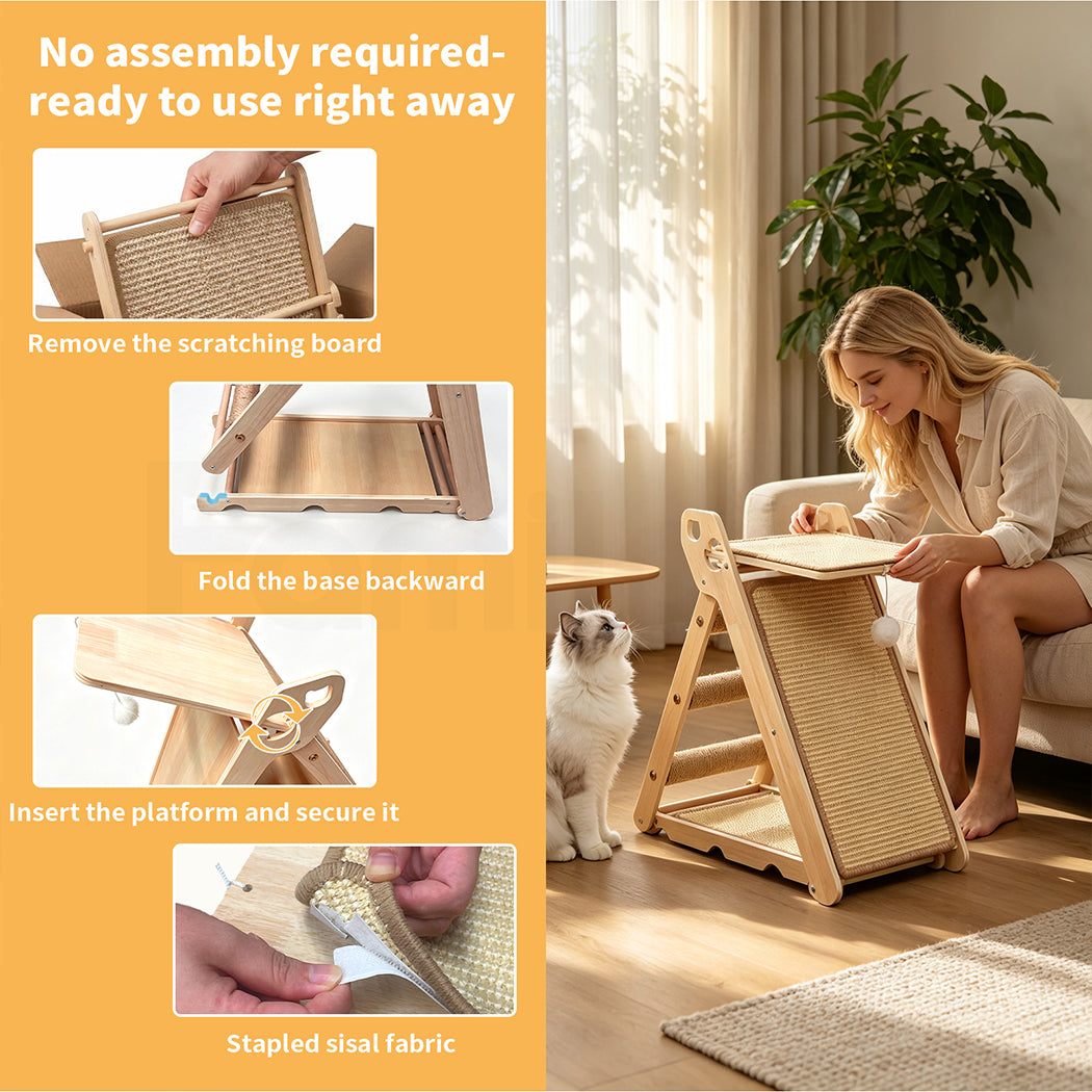 Tedi's Wooden Cat Scratching Board No assembly